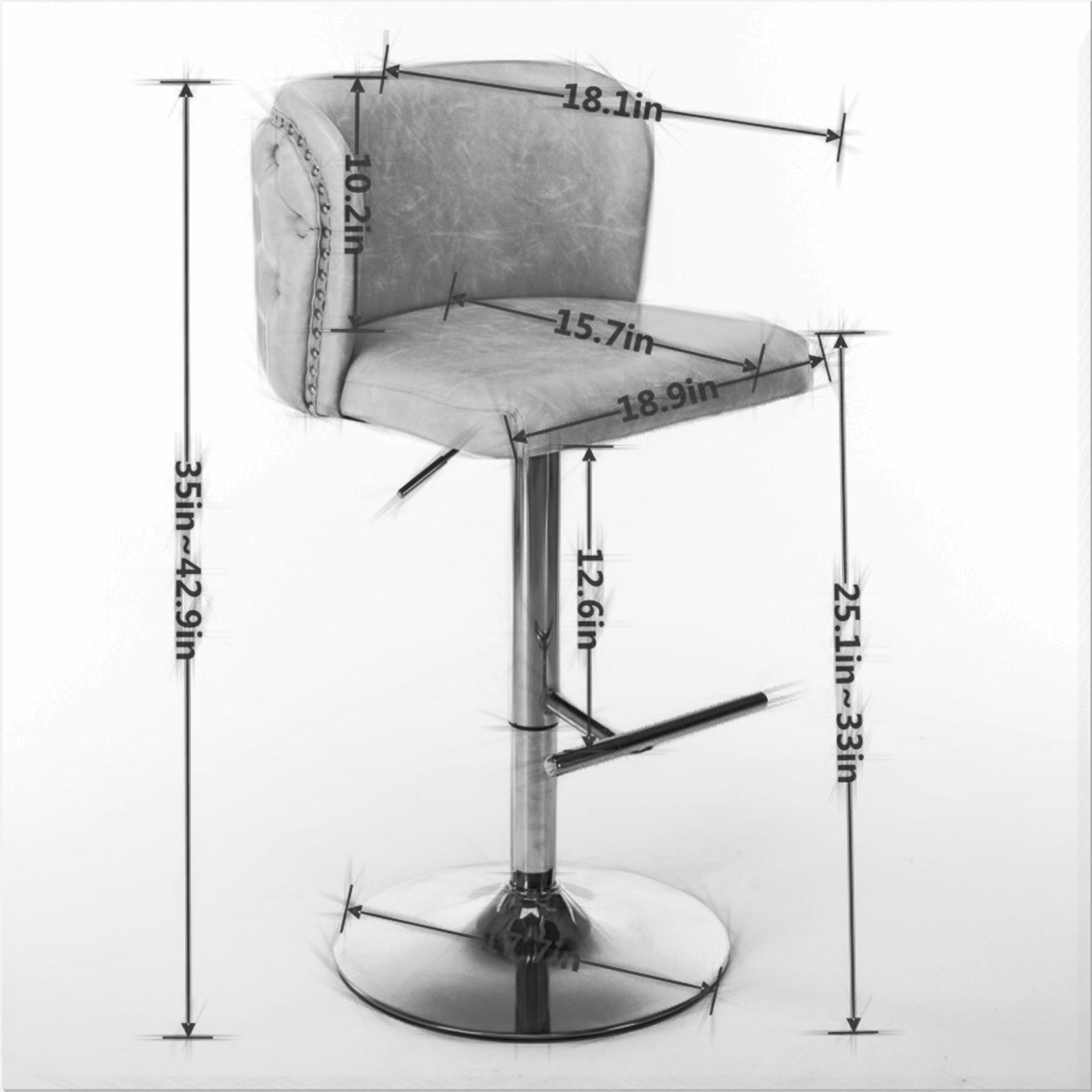 HAOYYE Swivel Barstools Adjusatble Seat Height