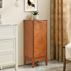 HAOYYE Modern Bathroom Floor Cabinet And Linen Cabinet With Adjustable Shelves And Antique Brass Finish, Sturdy Heavy Duty Storage For Home, Dorm And Bedroom, Versatile Design And Easy Assembly