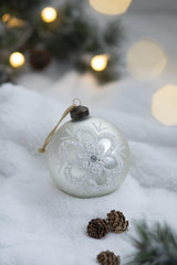 HAOYYE D3" Christmas Ball Ornaments, Glass Decorative Hanging Ball Christmas Tree Ornaments for Holiday Party Decorations, Set of 12 Sturdy Space-Saving Heavy Duty Modern Design Adults Dorm Room