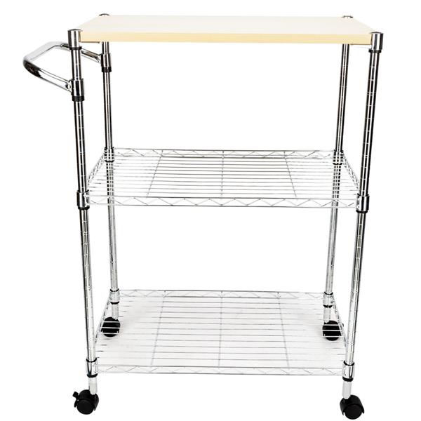 HAOYYE 3-Tier Rolling Kitchen Utility Cart with Steel Frame, Island Storage and Service Trolley, Versatile for Dining Room, Pantry, and Home Organization, Durable, Stylish, and Functional Design