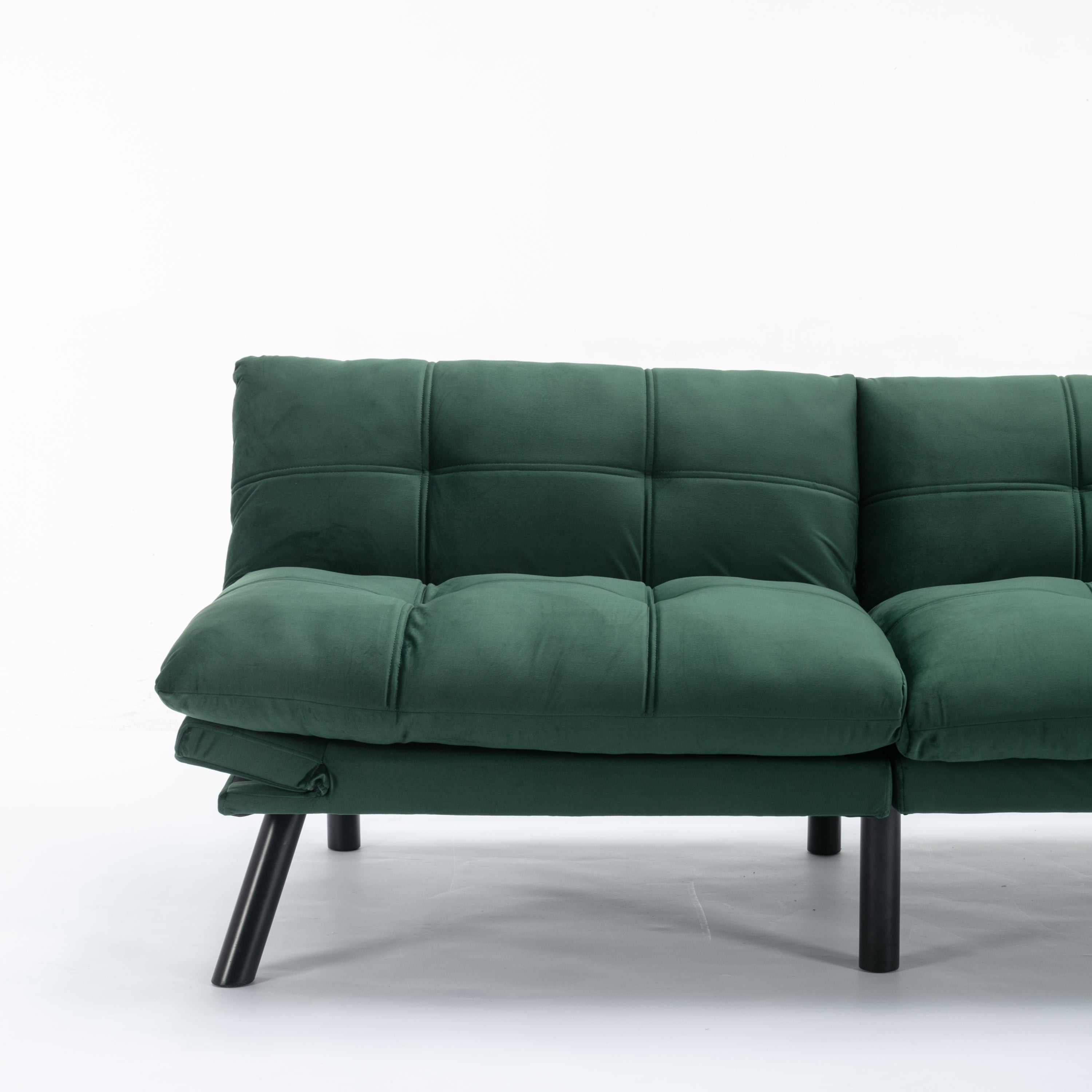 HAOYYE Emerald Convertible Folding Modern sofa Bed Sturdy Space-Saving Heavy Duty Modern Design Adults Dorm Room Easy Assembly Bedroom Furniture