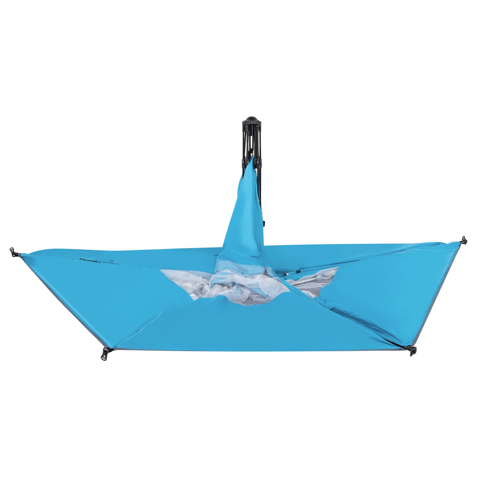HAOYYE Quick Open Pop Up Beach Tent Blue Portable Sun Shelter with Fiberglass Poles and Durable Oxford Fabric Lightweight Easy Setup UV Resistant Shade Canopy for Outdoor Camping Picnic Travel Patio and Beach Use