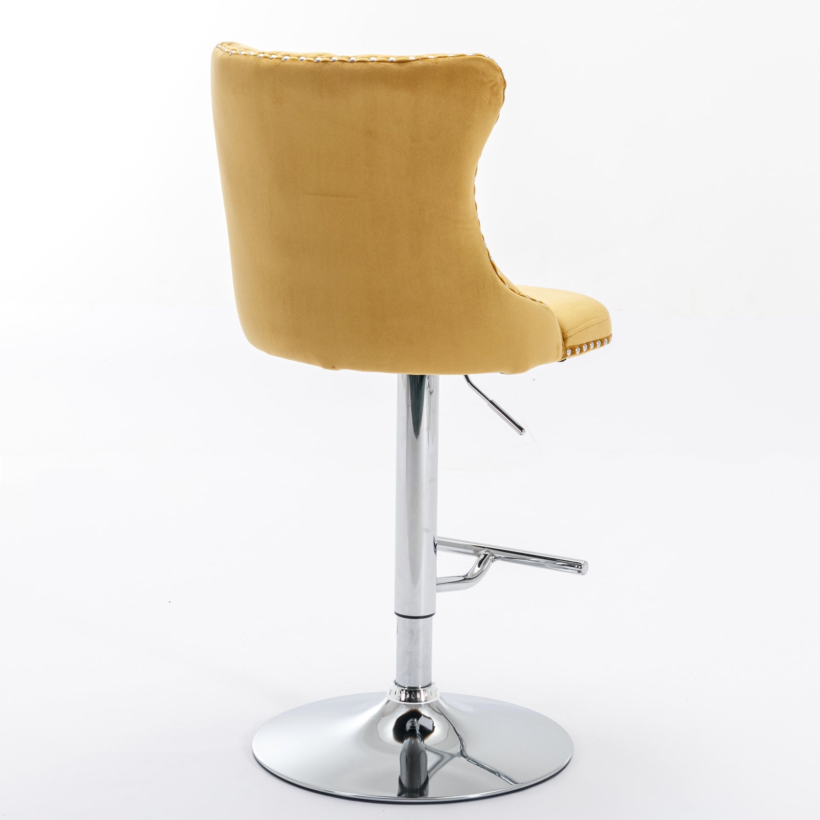 HAOYYE Swivel Velvet Barstools Adjusatble Seat Height from 25-33 Inch