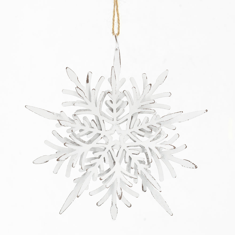 HAOYYE Set of 6 Iron Snowflake Hanger, Decorative Hanging Ball Christmas Tree Ornaments for Holiday Party Decorations Sturdy Space-Saving Heavy Duty Modern Design Adults Dorm Room Easy Assembly