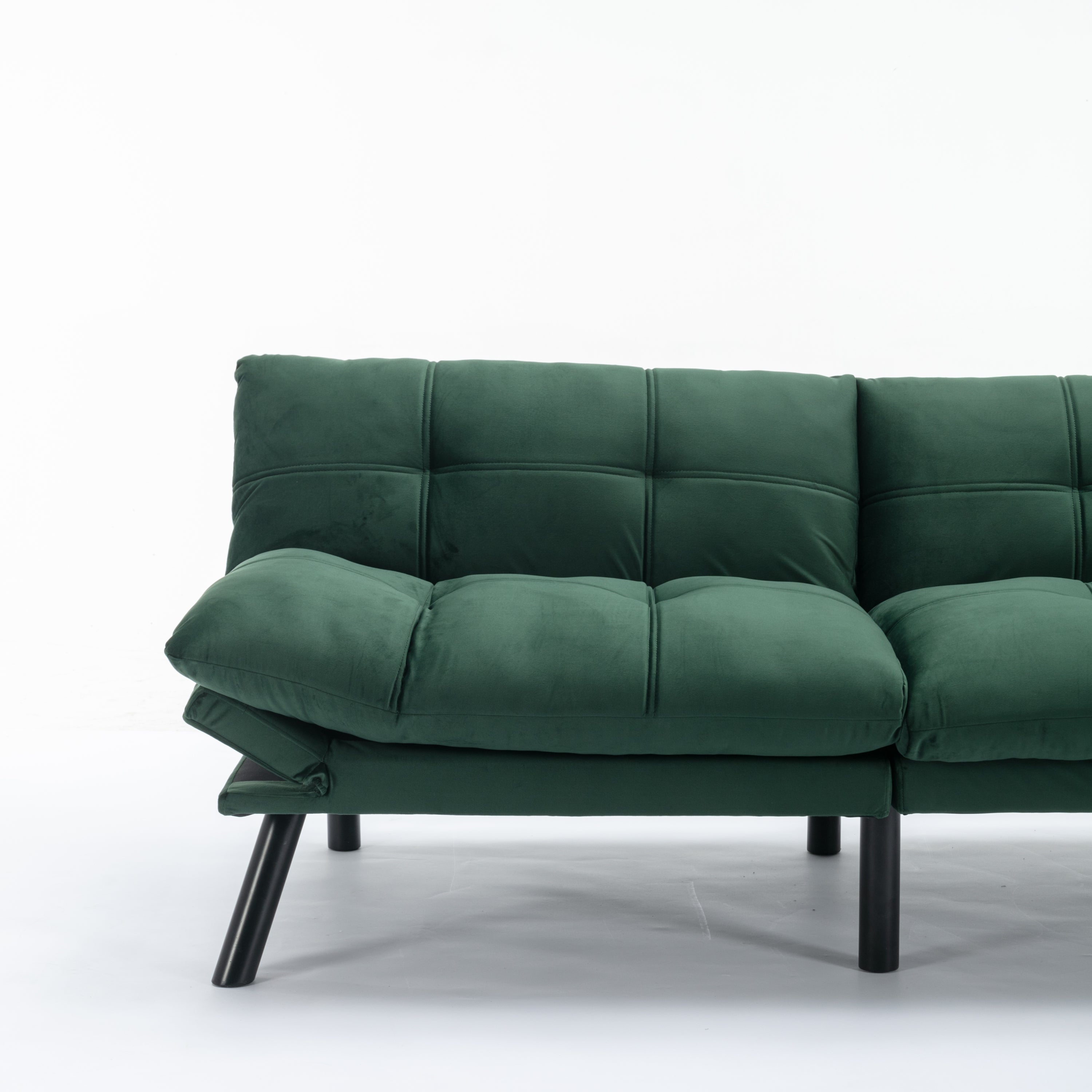 HAOYYE Emerald Convertible Folding Modern sofa Bed Sturdy Space-Saving Heavy Duty Modern Design Adults Dorm Room Easy Assembly Bedroom Furniture