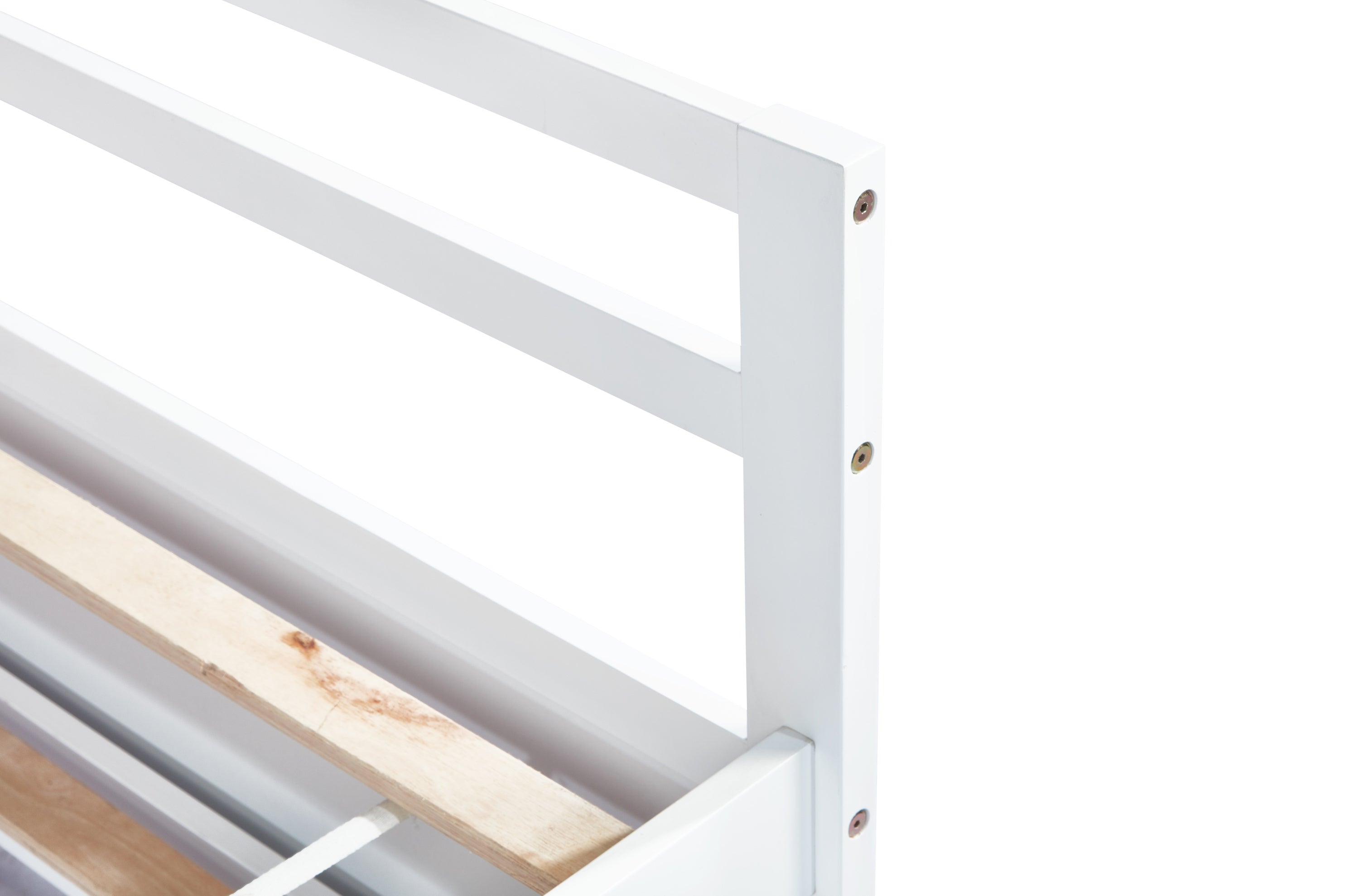 HAOYYE Twin Bed with Headboard, Footboard, Trundle and Storage Drawers, Pine Wood Twin Size Bed, White, Sturdy Space-Saving Heavy Duty Construction, Ideal for Adults and Dorm Rooms