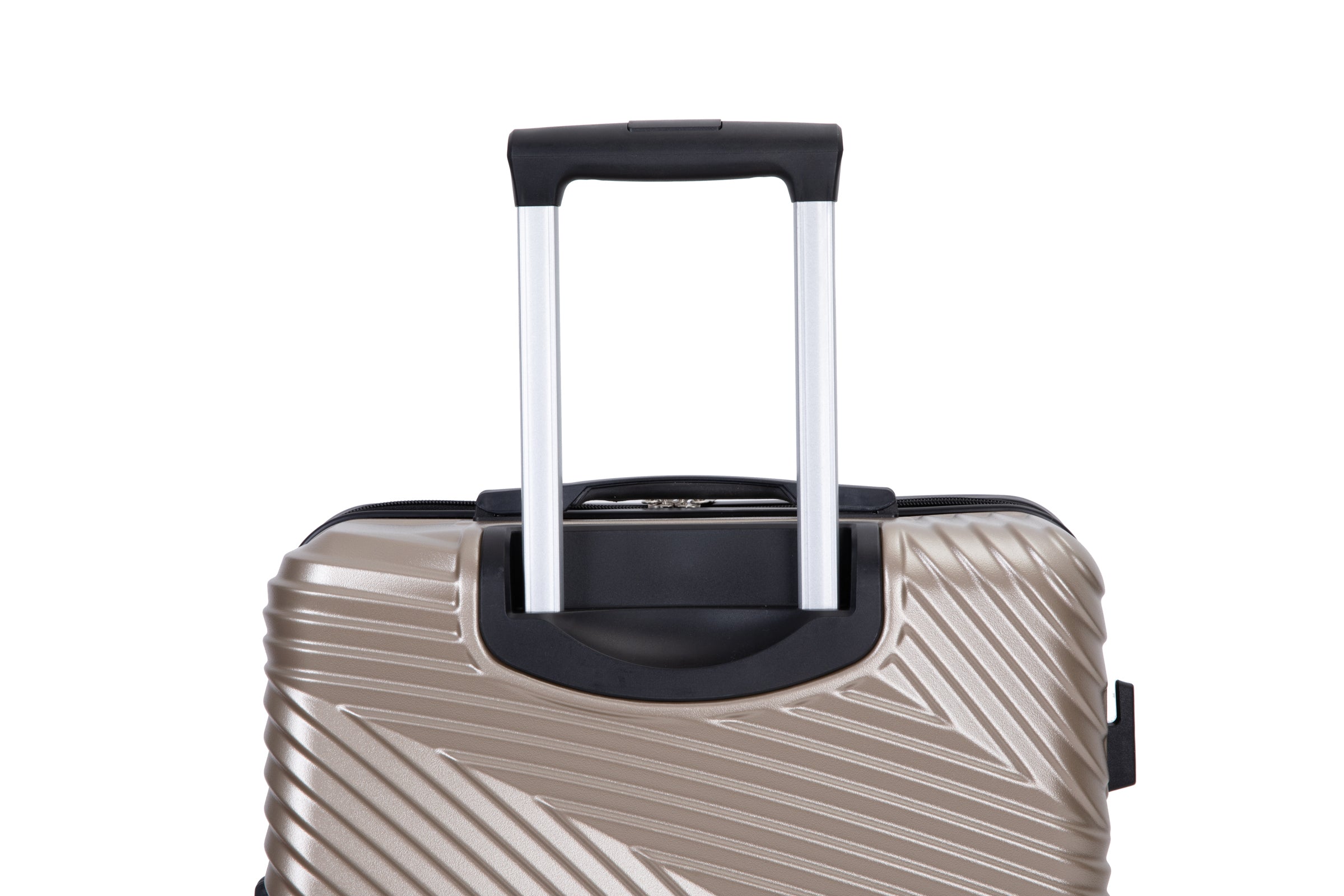HAOYYE 3 Piece Luggage Sets PC+ABS Lightweight Suitcase with Two Hooks, Spinner Wheels, (20/24/28) Gold Sturdy Space-Saving Heavy Duty Modern Design Adults Dorm Room Easy Assembly Bedroom Furniture