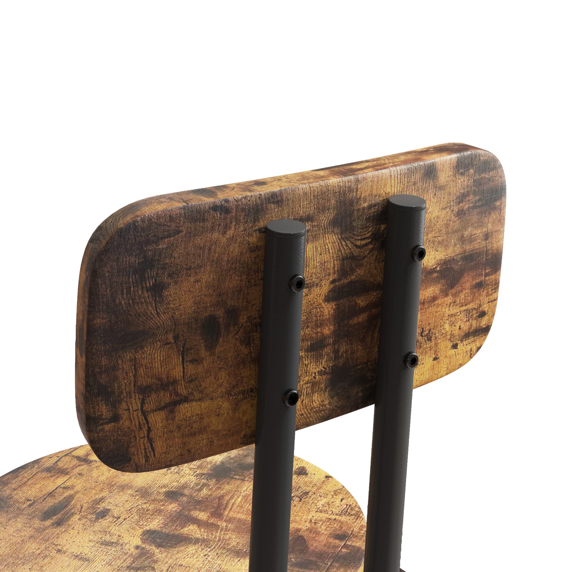 HAOYYE Bar table, equipped with 2 bar stools , with backrest and partition Sturdy Space-Saving Heavy Duty Modern Design Easy Assembly Durable Stylish Home Furniture Versatile