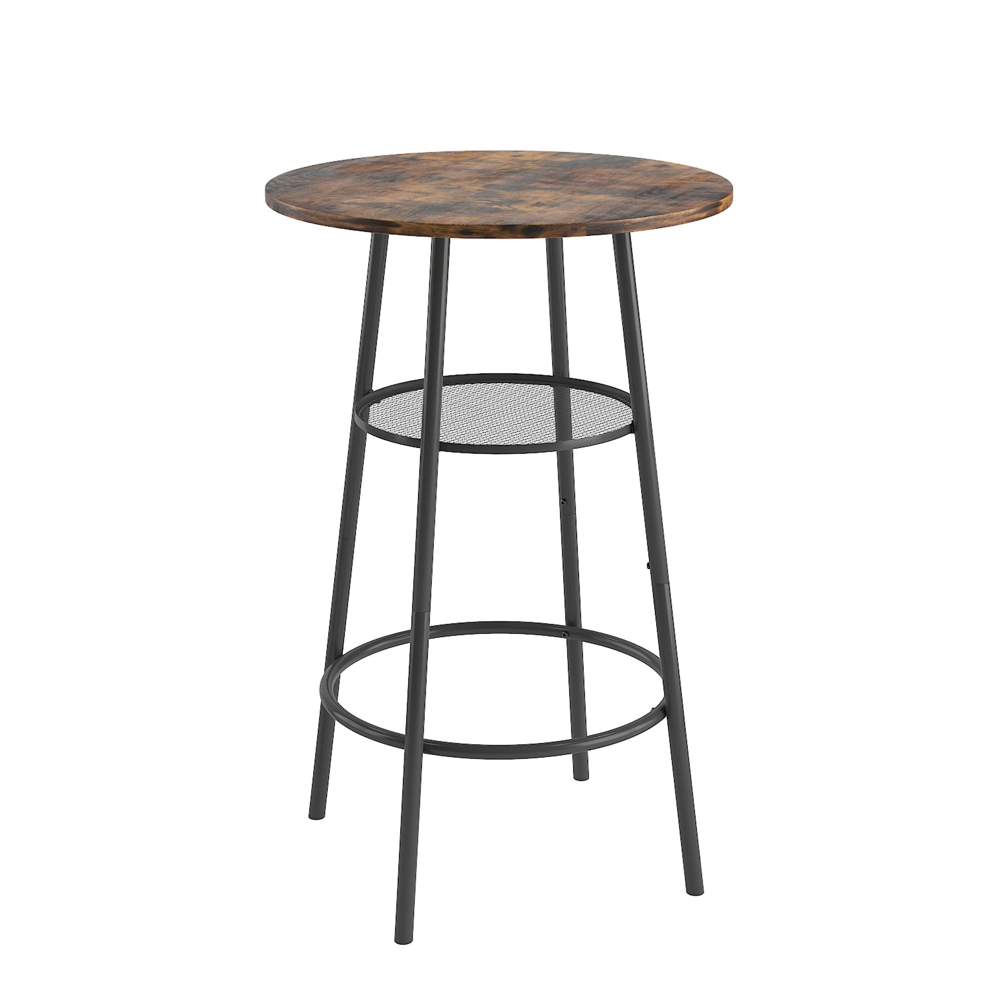HAOYYE Bar table, equipped with 2 bar stools , with backrest and partition Sturdy Space-Saving Heavy Duty Modern Design Easy Assembly Durable Stylish Home Furniture Versatile