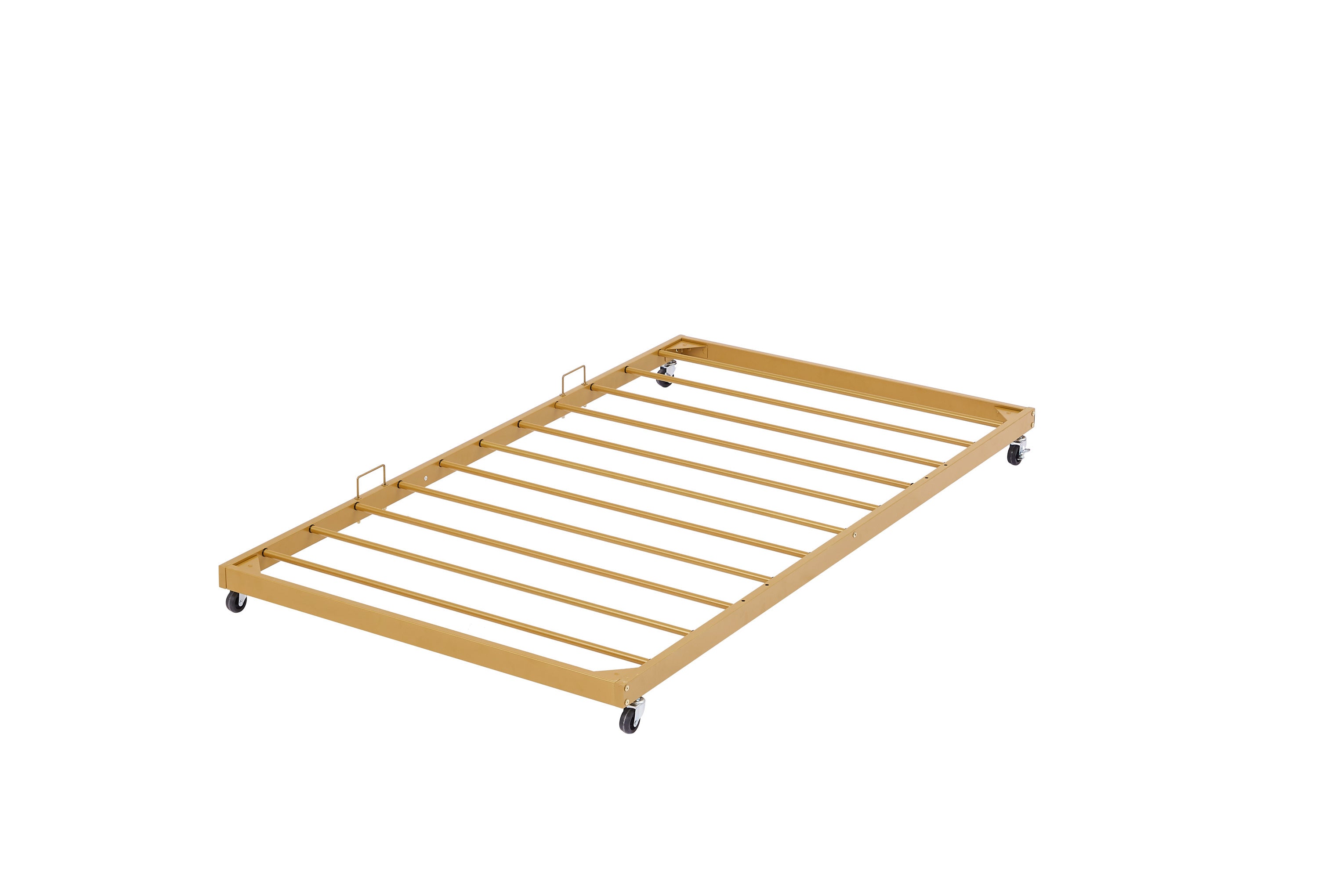 HAOYYE  Sofa Bed with Metal Frame and Removable Trundle for Twin Adults in Golden Finish Offering A Durable and Compact Design Ideal for Dorm Room Bedroom and Living Room Furniture with Easy Assembly and Contemporary Style