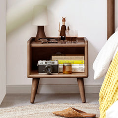 HAOYYE Pure Solid Wood Bedside Cabinet Modern Simple Nightstands European Beech Bedside Cabinet Nordic Bedroom Solid Beech Storage Cabinet 0.4m Sturdy Space-Saving Heavy Duty Modern Design Adults