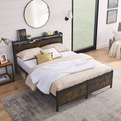 HAOYYE iron bed frame, metal bed frame, wrought iron bed frame, iron platform bed frame, iron canopy bed frame, iron twin bed frame, iron queen bed frame, iron double bed frame, iron sin Sturdy Space-Saving