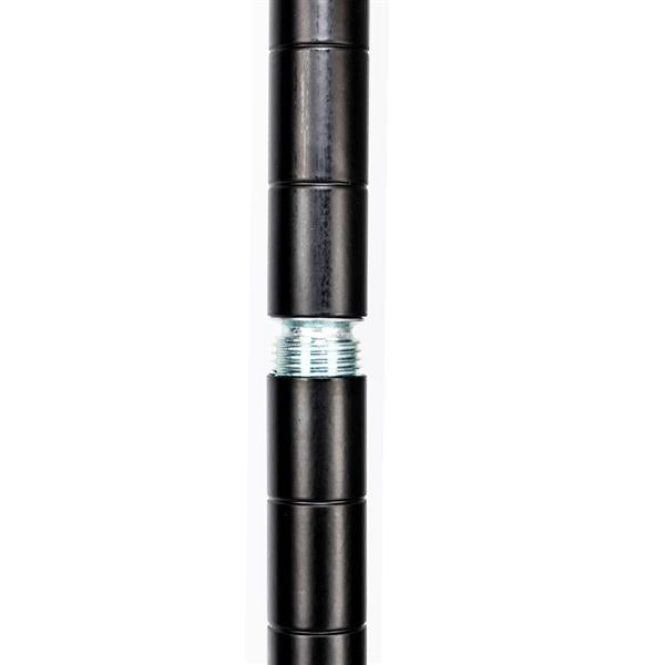 HAOYYE 2-Tier Rod Closet Organizer Garment Rack with Storage Shelf and Side Hooks, Portable Clothes Hanging Rack for Bedroom Entryway Apartment, Heavy Duty Metal Frame Wardrobe Organizer in Black
