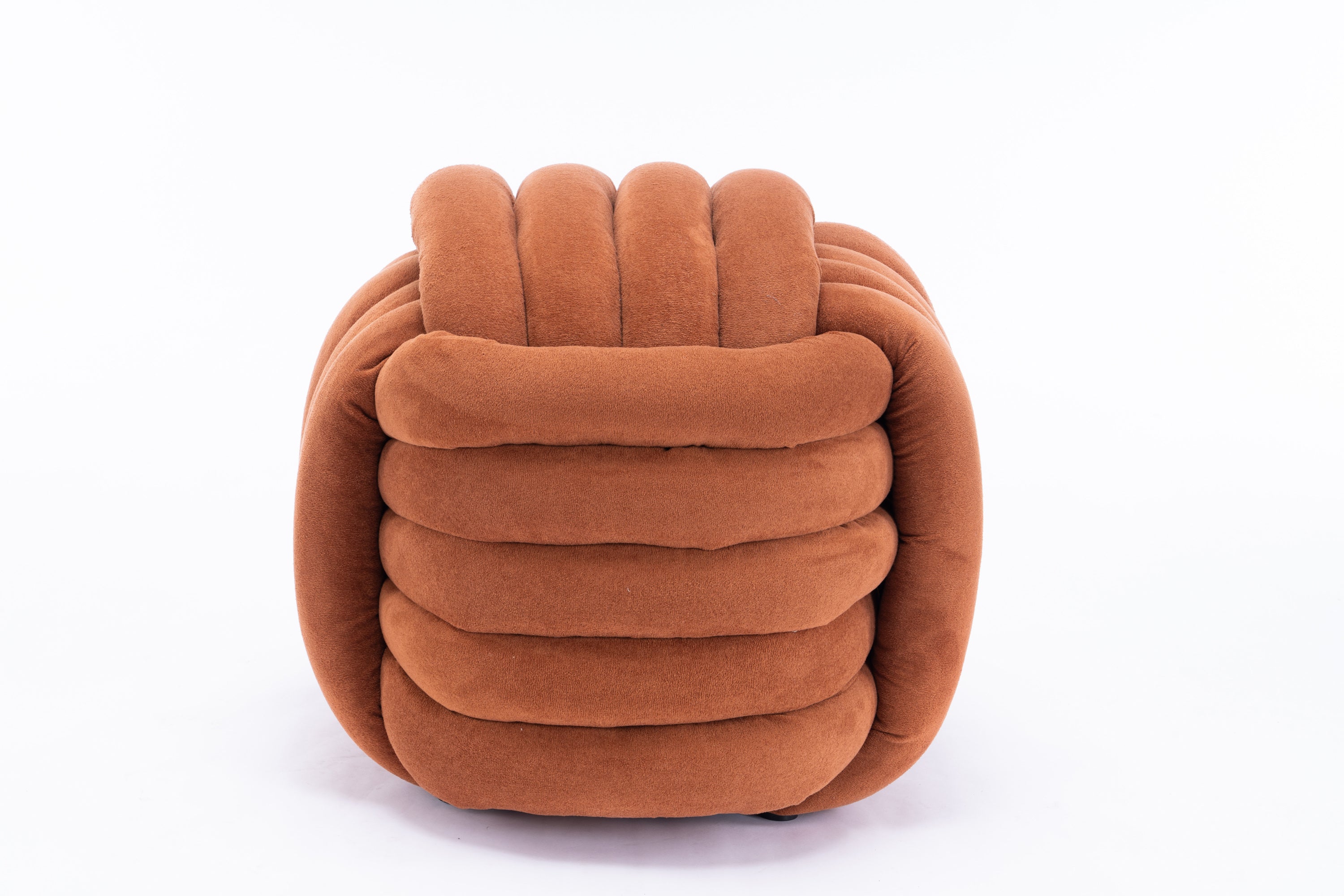 Haoyye Modern Chenille Fabric Knot Design Ottoman Makeup Stool Footstool, Comfortable and Stylish Seat, Perfect for Living Room and Bedroom, Space-Saving Heavy Duty Construction, Durable Furniture for Adults Dorm Room