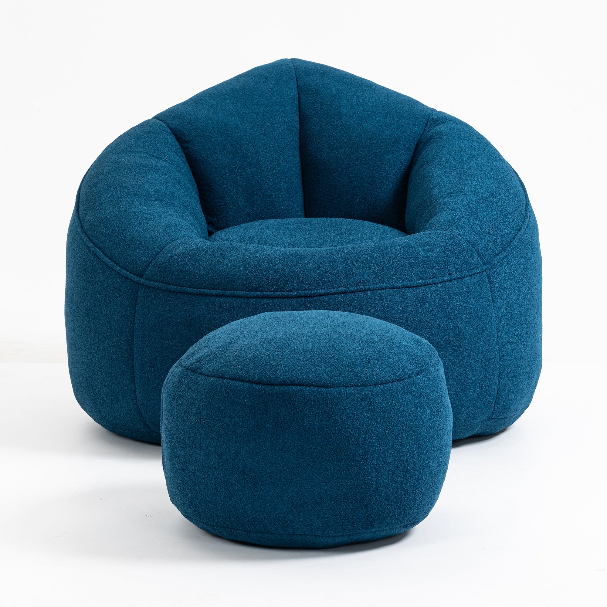 HAOYYE Bedding Bean Bag Sofa Chair High Pressure Foam Bean Bag Chair Adult Material with Padded Foam Padding Compressed Bean Bag With Footrest Sturdy Space-Saving Heavy Duty Modern Design Adults