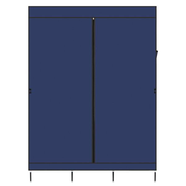 HAOYYE 71" Portable Closet Wardrobe Clothes Rack Storage Organizer with Shelves, Durable Blue Space-Saving Organizer for Small Rooms, Walk-in Closets, and Bedrooms, Modern Design for Versatile Home Storage Needs
