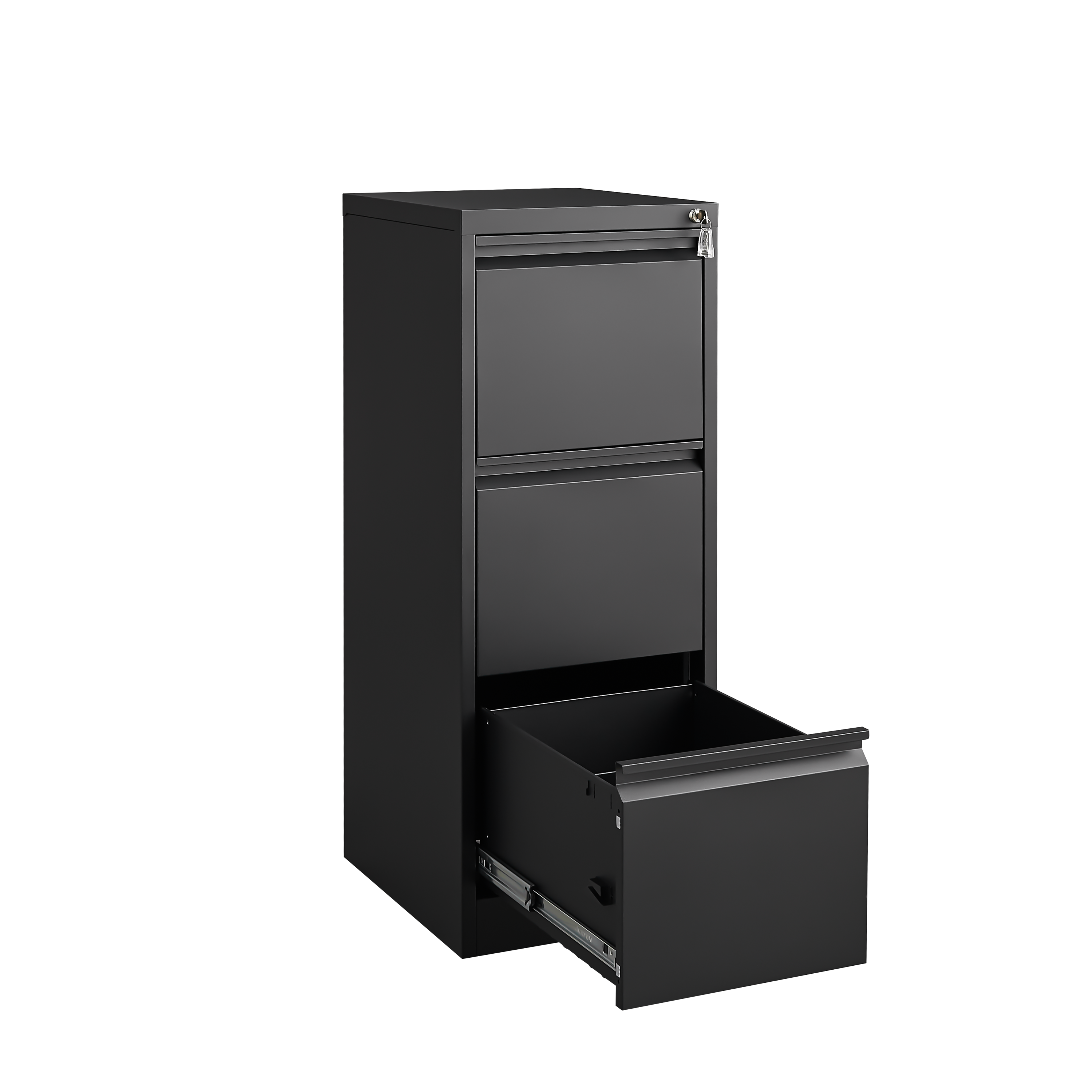 HAOYYE 3-Drawer Metal File Cabinet with Lock, Vertical Filing Cabinet for Home Office, Organizer Storage Cabinet for Letter, A4, and Legal Size Files, Sturdy Space-Saving Heavy Duty Design for Adults