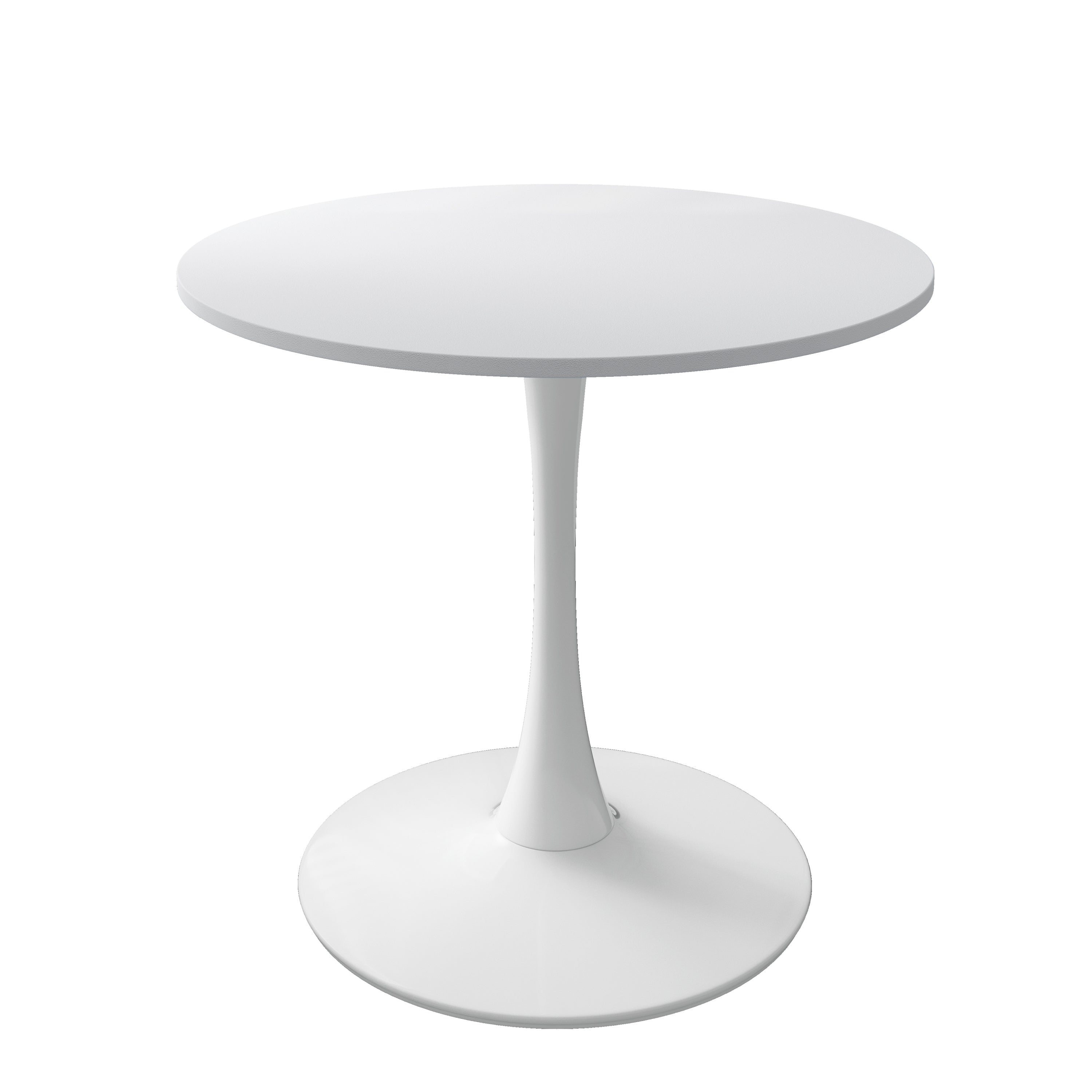 HAOYYE 32-Inch Round Dining Table with Modern MDF Tabletop, Durable Metal Base, Stylish and Versatile Design, Perfect as a Dining Table or Coffee Table for Small Spaces, Easy Assembly, Heavy Duty, Space-Saving