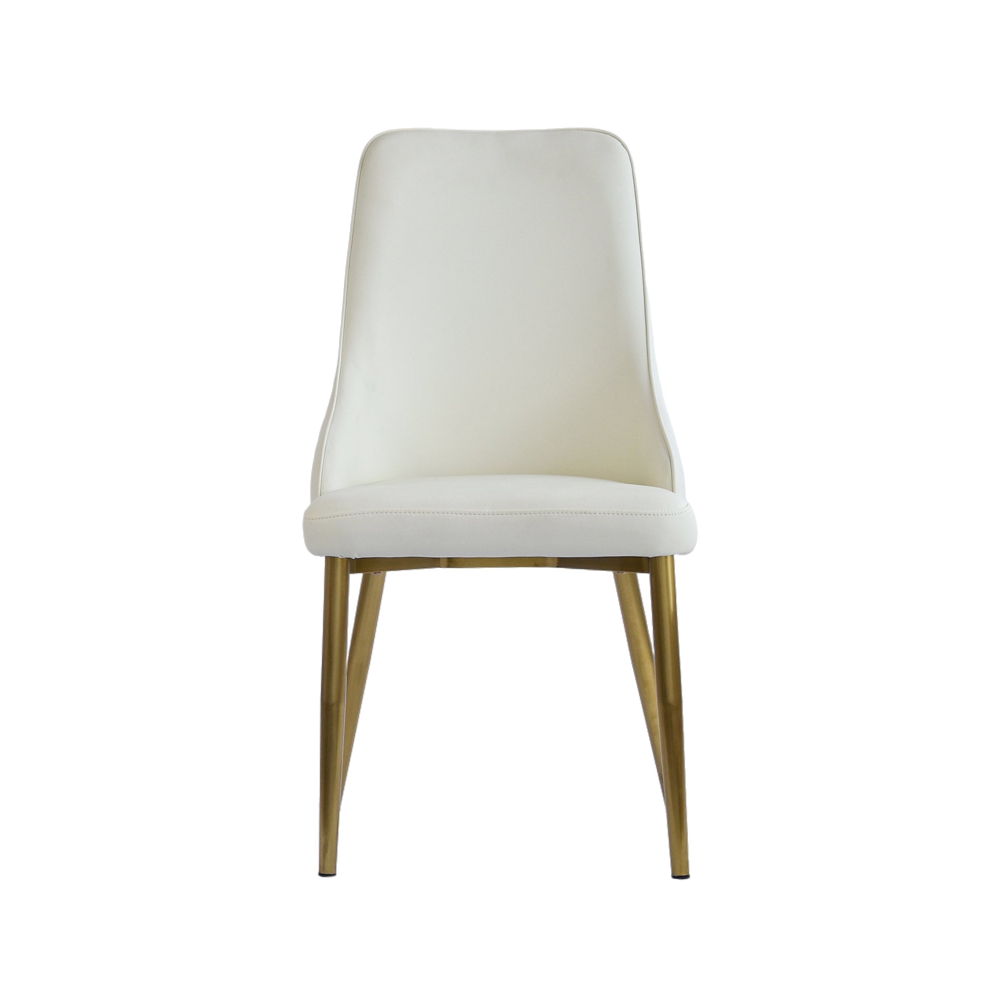 HAOYYE Modern PU Dining Chair Set of 2, Sponge-Filled Cushion, Solid Wood Metal Legs, Ideal For Restaurants, Living Rooms, and Bedrooms, Sturdy Space-Saving Heavy Duty Modern Design Adults Dorm Room