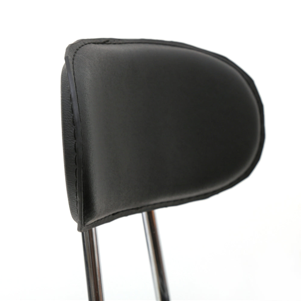 HAOYYE Black Adjustable Salon Stool with Backrest Round Seat Design 360° Swivel PU Leather Comfortable Rolling Chair for Home Office Studio Beauty Spa Lightweight Anti-Skid Durable Construction