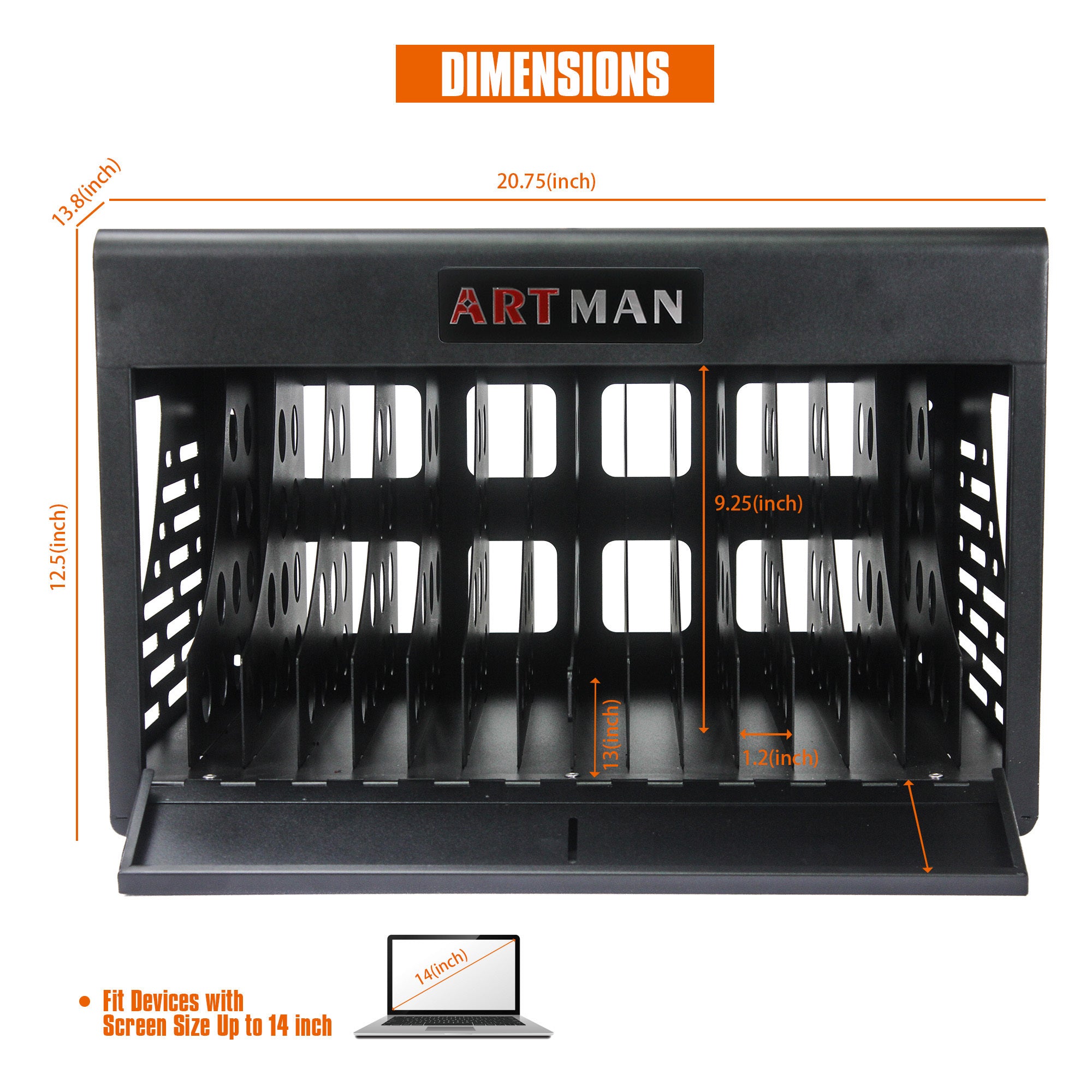 HAOYYE 16 Bay Charging Cabinet for Laptop,Chromebook, Locking Charging Station-BLACK Sturdy Space-Saving Heavy Duty Modern Design Easy Assembly Durable Stylish Home Furniture Versatile