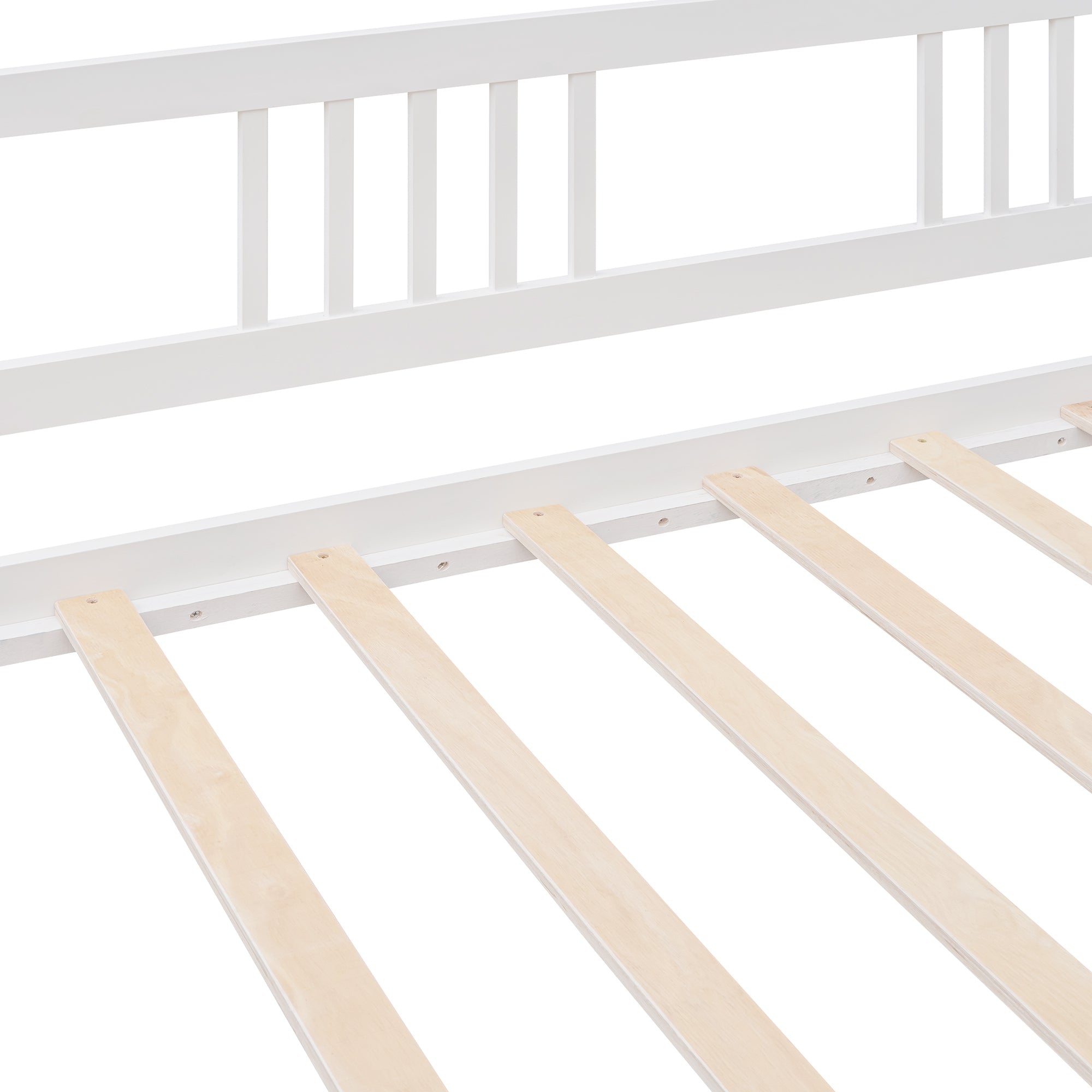HAOYYE Twin Size Daybed Wood Bed with Twin Size Trundle,White Sturdy Space-Saving Heavy Duty Modern Design Adults Dorm Room Easy Assembly Bedroom Furniture