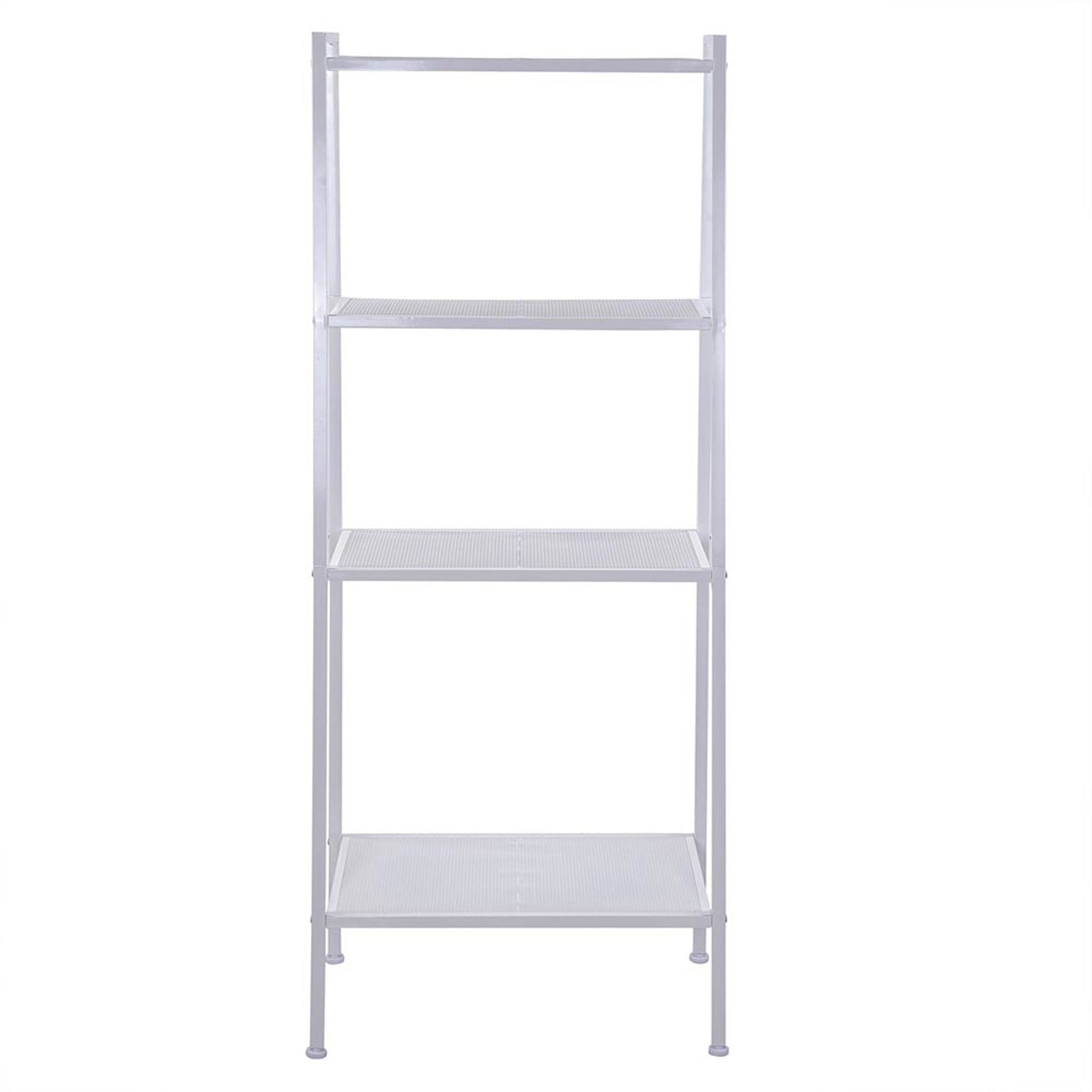 HAOYYE Ivory White 4-Tier Bookshelf, Sturdy And Durable Design, Multifunctional Storage Solution, Modern Home Organizer For Living Room And Bedroom, Practical Stylish Space-Saving Shelf For Books, Décor, And Accessories