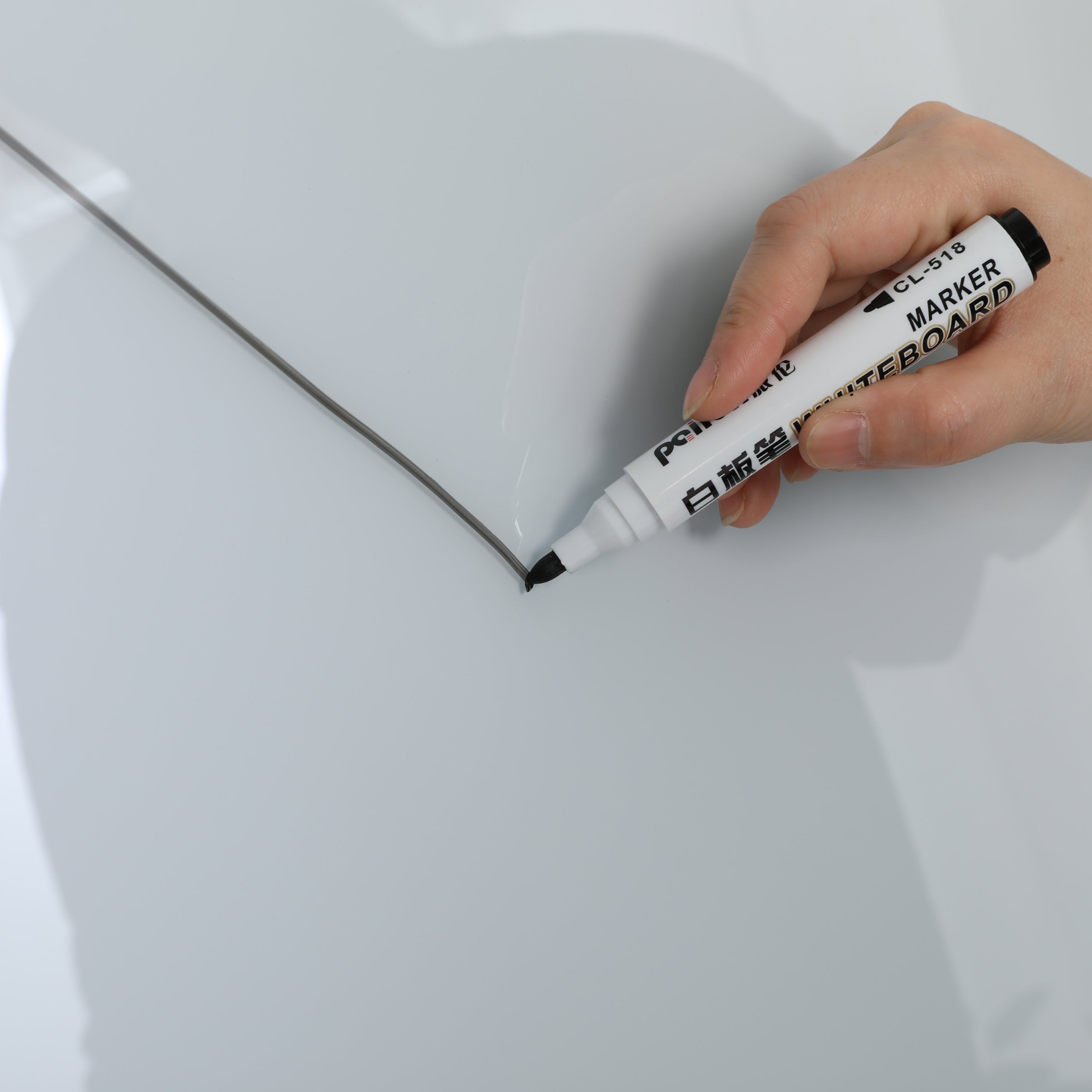 HAOYYE Magnetic Glass Dry Erase Whiteboard With Adjustable Height, Removable Tempered Glass Board, Includes 2 Magnets, 2 Markers, And Eraser, Ideal For Home Office Or Classroom, Sturdy Space-Saving Design
