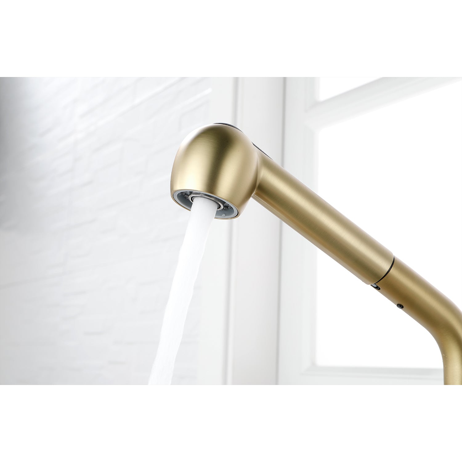 Haoyye Single Handle Kitchen Faucet with Pull Out Sprayer, 360° Swivel Stainless Steel Sink Faucet with Dual Water Modes, Stream and Spray, Easy Installation, Anti-Rust Finish, Modern Space-Saving Design for Home, Apartment or Utility Kitchen