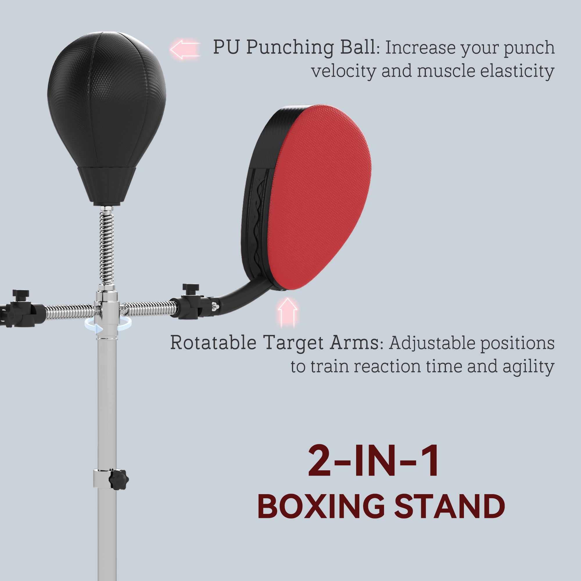 HAOYYE Freestanding Boxing Bag for Home Gym Training Heavy Duty Punching Bag with Shock Absorbing Base and Durable Cover for Adults Indoor Fitness Workout MMA Kickboxing