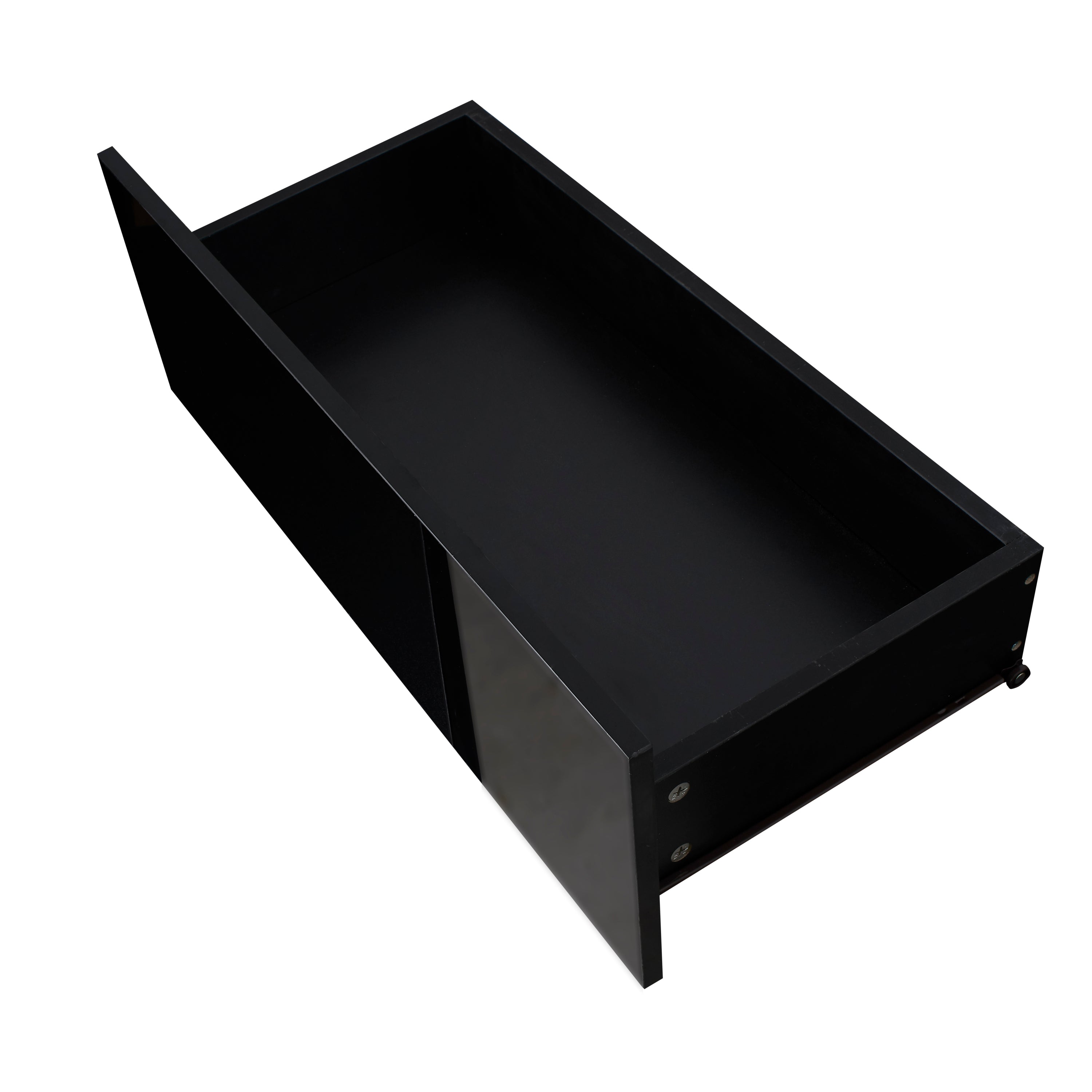 HAOYYE Black TV Stand with LED RGB Lights,Flat Screen TV Cabinet, Gaming Consoles - in Lounge Room, Living Room and Bedroom(Black) Sturdy Space-Saving Heavy Duty Modern Design Easy Assembly Durable Stylish