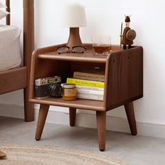HAOYYE Pure Solid Wood Bedside Cabinet Modern Simple Nightstands European Beech Bedside Cabinet Nordic Bedroom Solid Beech Storage Cabinet 0.4m Sturdy Space-Saving Heavy Duty Modern Design Adults