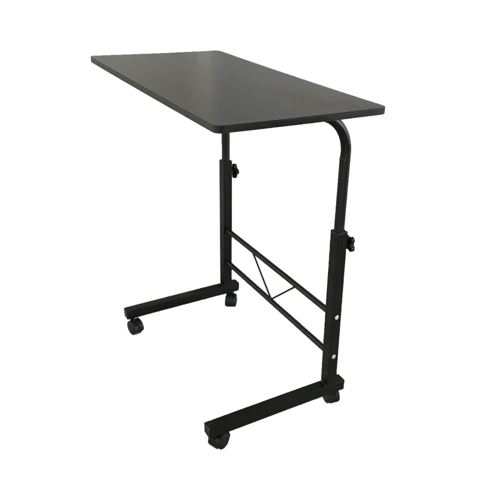 HAOYYE Black Side Table, Durable P2 15MM Chipboard And Steel, Removable Sturdy Multifunctional Organizer, Modern Space-Saving Storage Solution For Living Room Bedroom Office, Practical And Stylish Home Furniture, Adjustable Height, Versatile Table Design