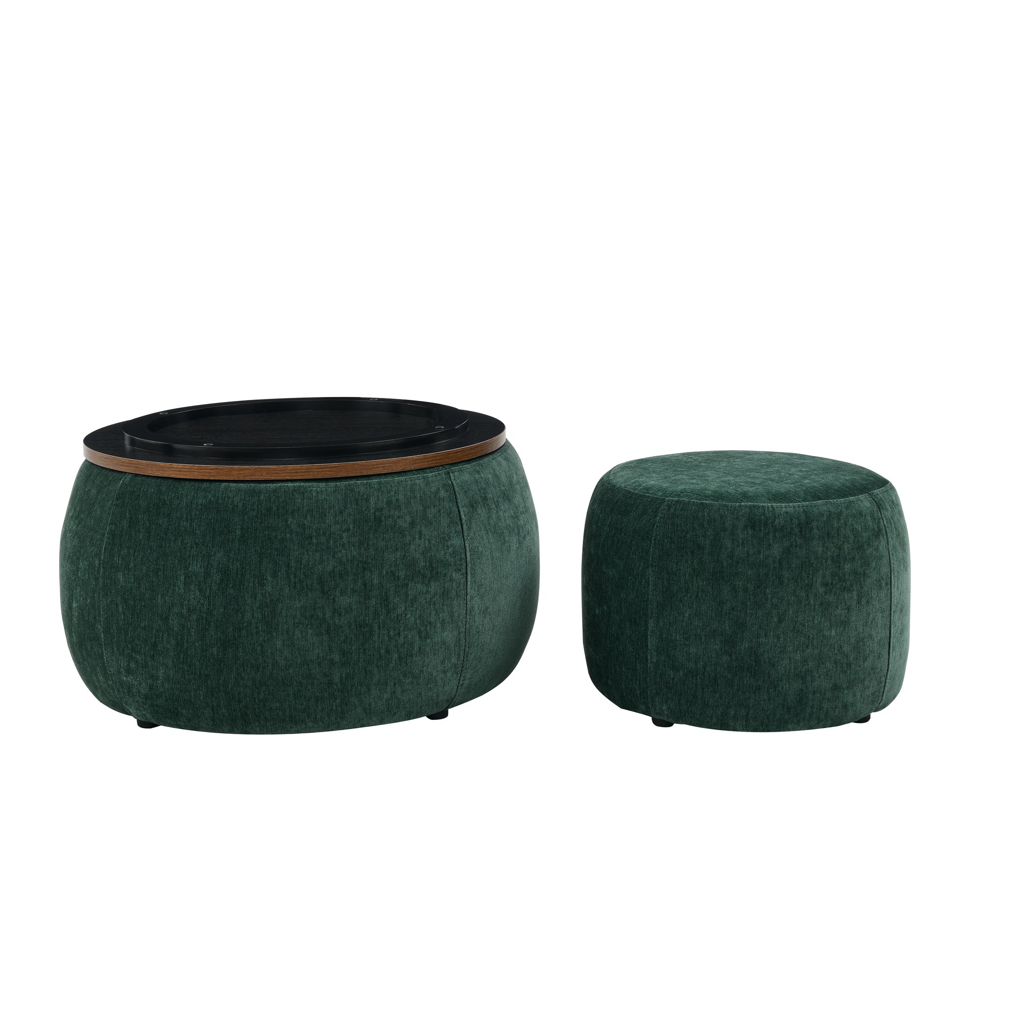 HAOYYE Round Storage Ottoman 2 in 1 Multifunctional End Table and Ottoman with Integrated Seat for Adults in Heavy Duty Construction and Space Saving Modern Design Ideal for Dorm Room and Office Use with Easy Assembly and Versatile Storage