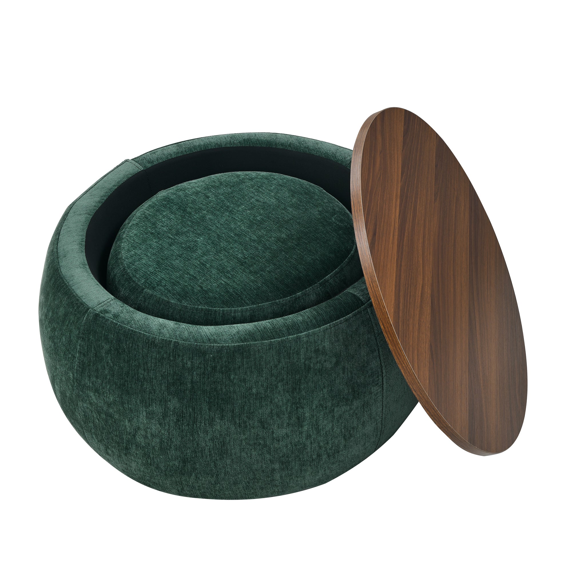 HAOYYE Round Storage Ottoman 2 in 1 Multifunctional End Table and Ottoman with Integrated Seat for Adults in Heavy Duty Construction and Space Saving Modern Design Ideal for Dorm Room and Office Use with Easy Assembly and Versatile Storage