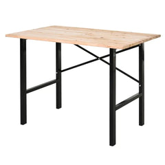 HAOYYE 46 Inch Garage Workbench with Heavy Duty X-Bar Support Sturdy Steel Frame Workshop Table Durable Utility Bench for Garage Home Workshop and Professional Use