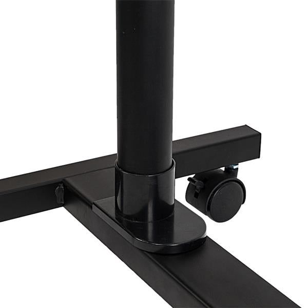 HAOYYE Four-Wheel Multifunctional Flat Surface Lifting Computer Desk Black Sturdy Design Durable Modern Home Organizer Storage Solution Practical Stylish Space-Saving Desk for Office and Living Room