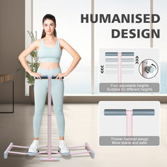 HAOYYE Ski Machine Foldable Simulated Ski Trainer with 4 Level Adjustable Non Slip Pedal and Armrest Full Body Workout Equipment for Home Fitness Strength and Balance Training