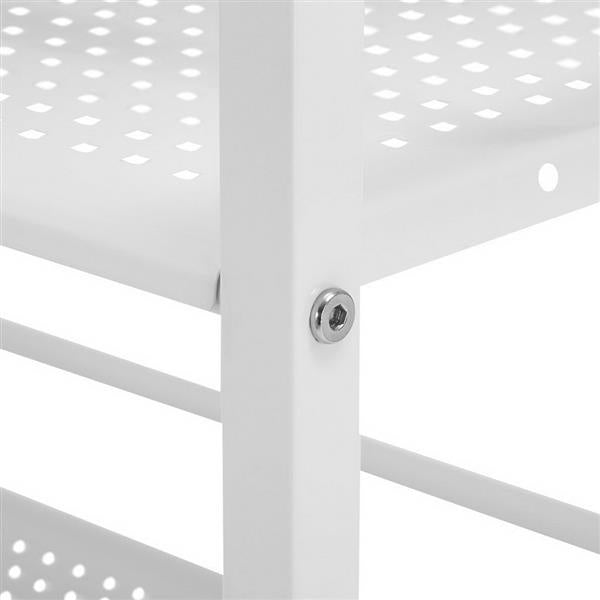 HAOYYE Widen 3-Tier Multi-Functional Storage Cart, Ivory White, Soft Cozy Warm Flannel Fleece Home Decor, Luxury Comfortable Unique Design, Premium Quality Decorative Storage Solution for Living Room, Bedroom, or Kitchen, Stylish and Versatile Cart