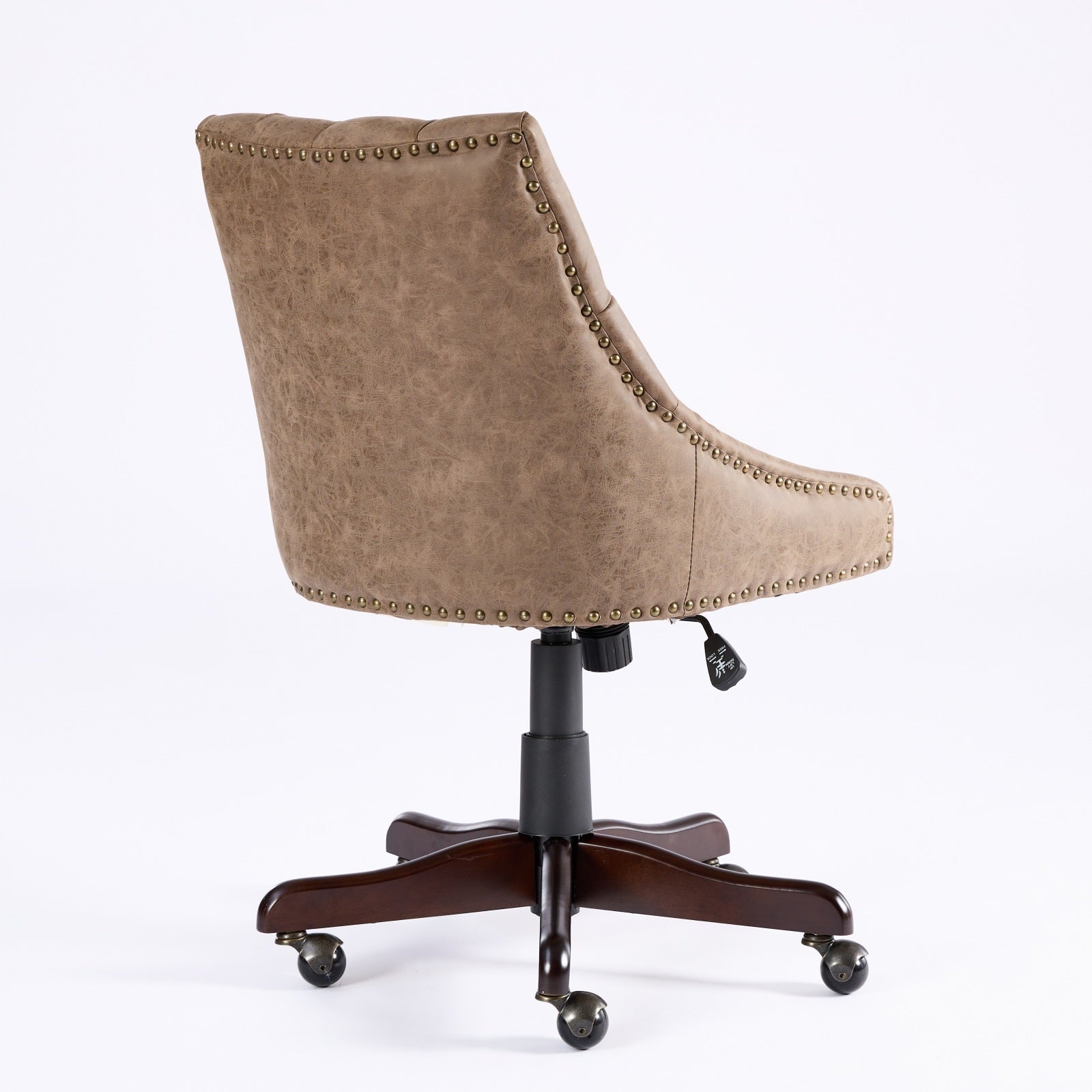 HAOYYE Medieval Retro Style Sheepskin Pattern Fabric Home Office Chair with Lift, Swivel and Recline Functions,Brown color Sturdy Space-Saving Heavy Duty Modern Design Easy Assembly Durable