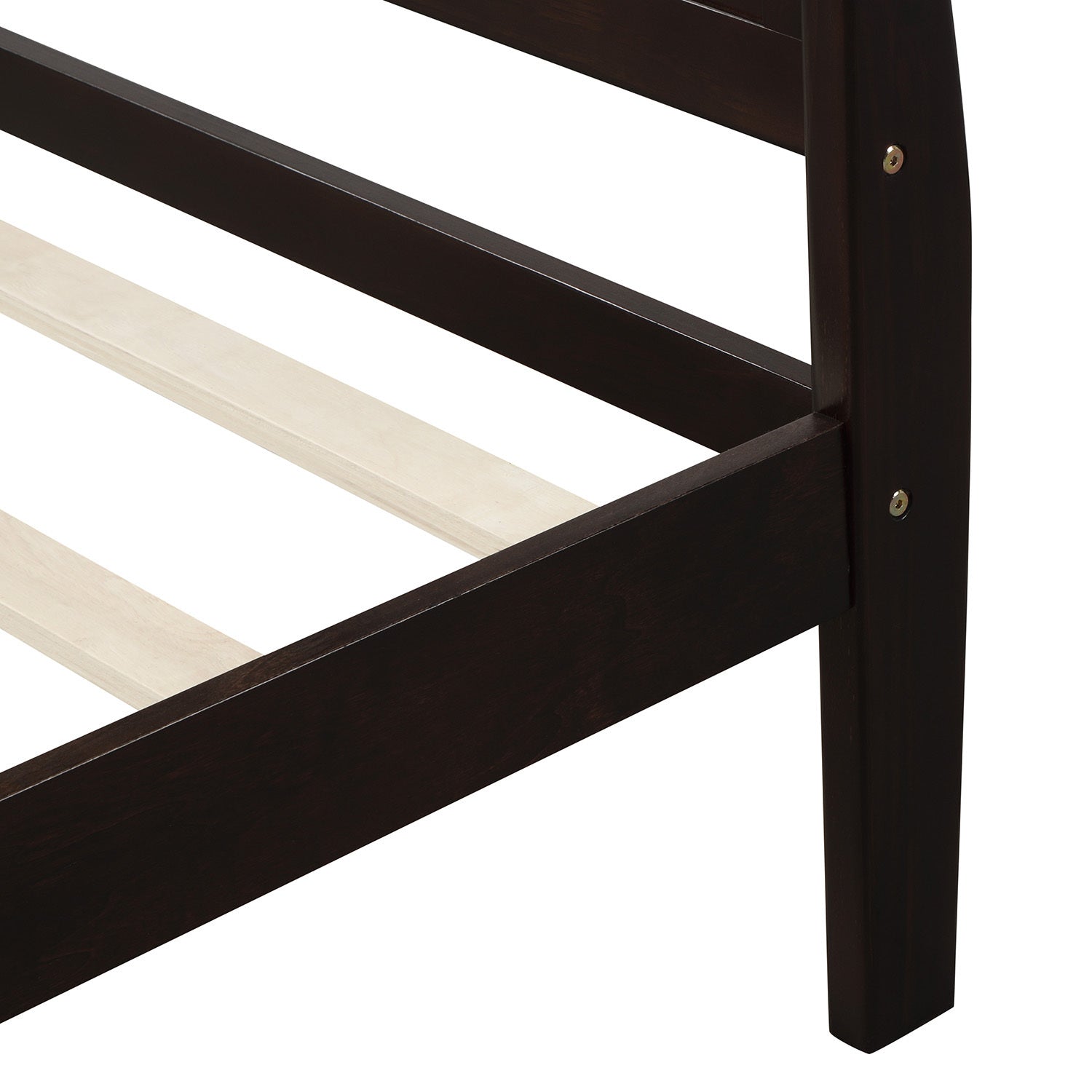 HAOYYE Wood Platform Bed Twin Bed Frame Mattress Foundation Sleigh Bed with Headboard/Footboard/Wood Slat Support Sturdy Space-Saving Heavy Duty Modern Design Easy Assembly Durable Stylish Home Furniture