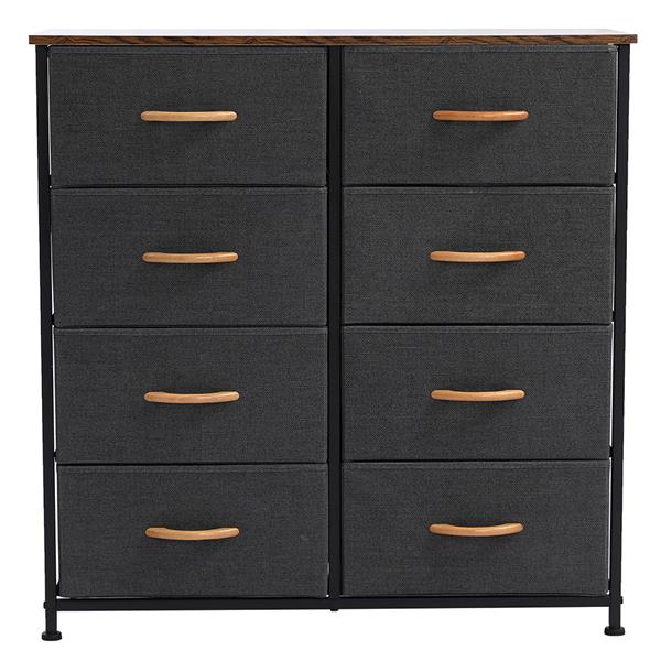 HAOYYE 4-Tier Wide Drawer Dresser with 8 Fabric Drawers, Sturdy Metal Frame & Wooden Tabletop, Modern Storage Cabinet for Closets, Dorm Rooms, Hallways, or Bedrooms – Durable, Space-Saving, Practical Organization Solution for Everyday Use