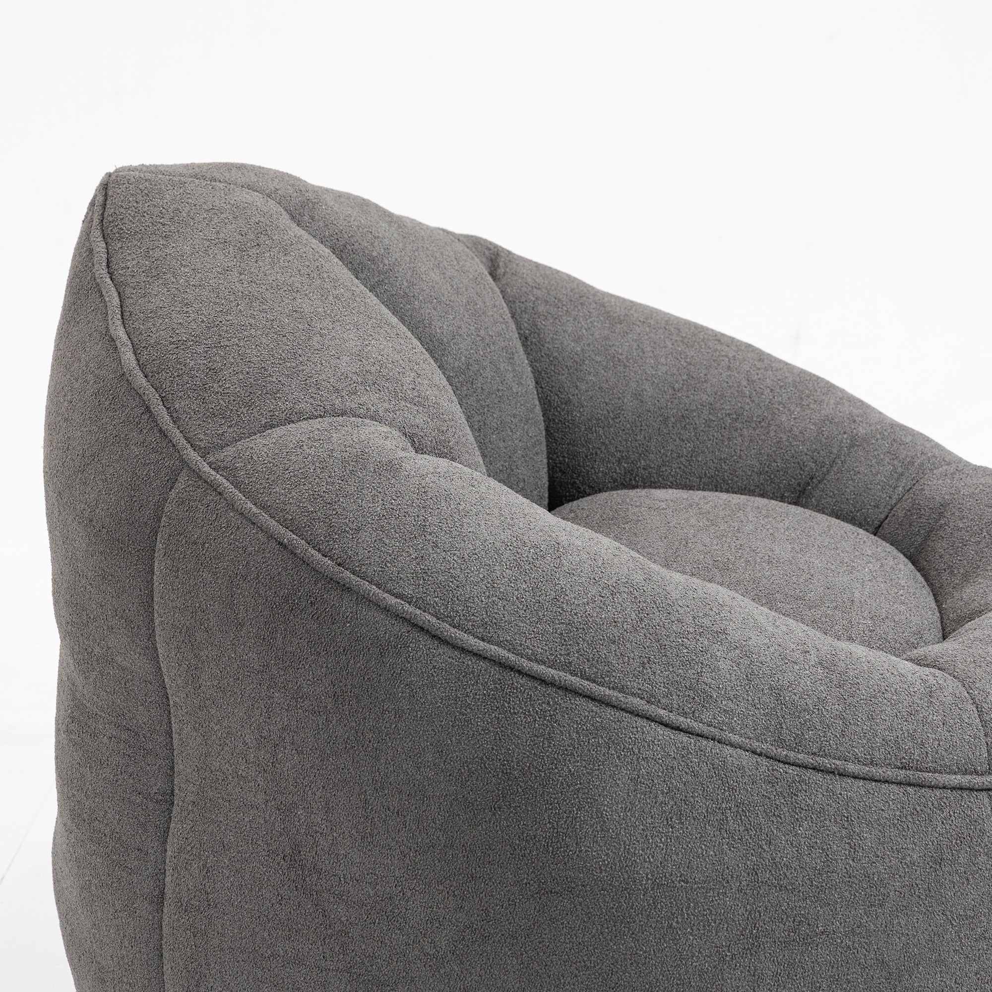 HAOYYE Bedding Bean Bag Sofa Chair with High-Pressure Foam Durable Comfortable Compressed Bean Bag Includes Footrest Sturdy Space-Saving Heavy Duty Modern Design for Adults