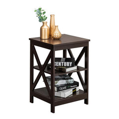 HAOYYE Double Cross Edge Coffee Table, Modern Luxury Home Decor, Soft Cozy Warm Flannel Fleece, Premium Quality Decorative Table, Unique Design, Stylish Living Room Furniture, Comfortable and Functional for Home Use