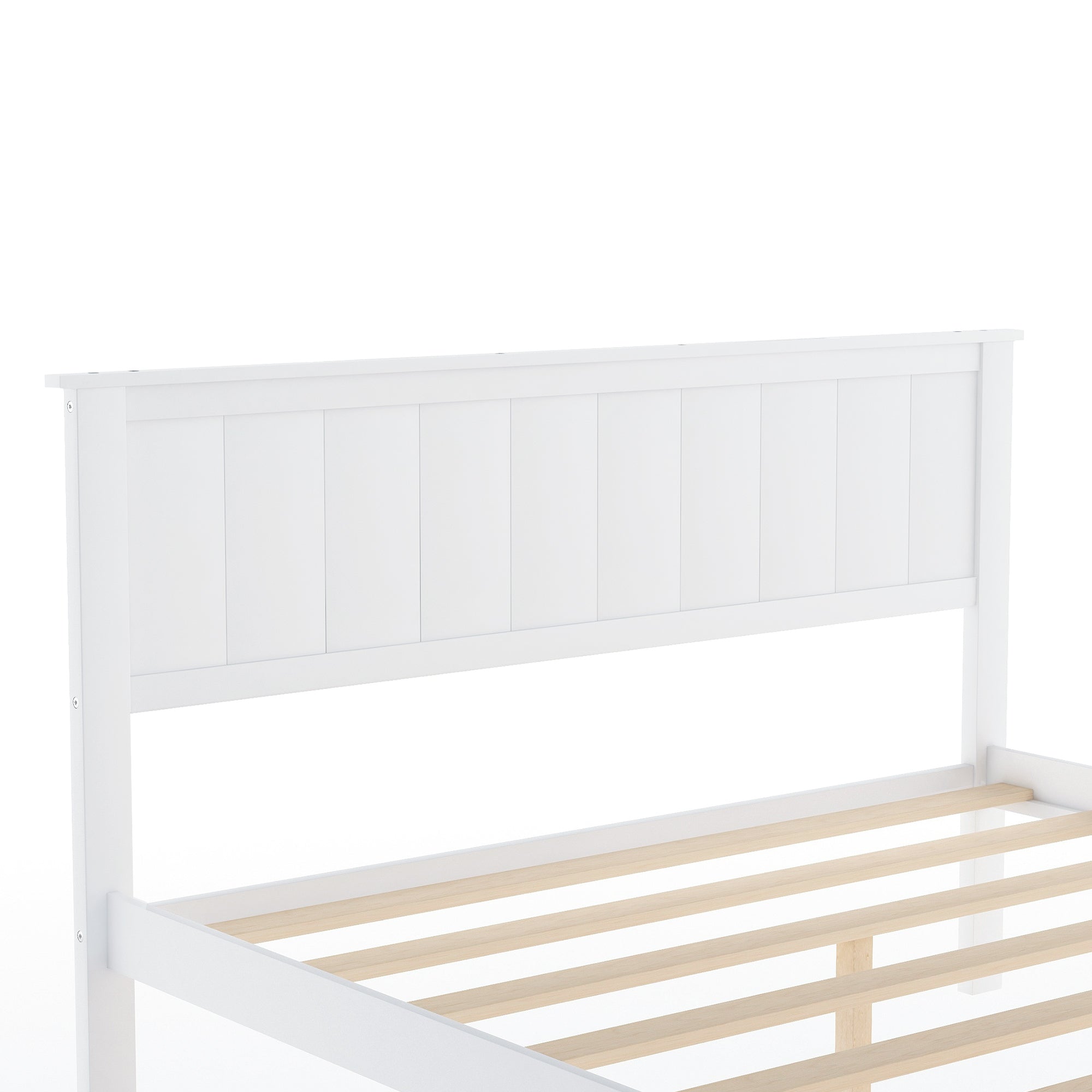 HAOYYE Full Size Platform Bed with Under-bed Drawers, White, Sturdy Space-Saving Design, Heavy Duty Construction, Easy Assembly, Durable and Stylish Home Furniture, Versatile for Bedroom Use