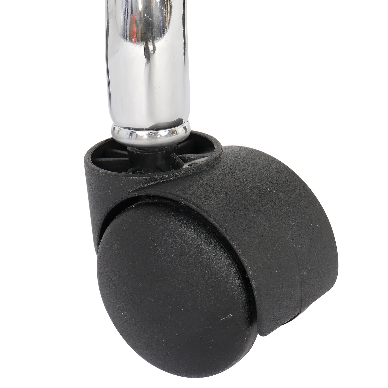 HAOYYE Black Round Bar Stool with 360 Degree Swivel and Rolling Casters, PU Leather Adjustable Height Seat, Comfortable and Durable Design for Home Office Salon Studio Use