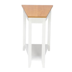 HAOYYE Simple and Irregular Sofa Table with Light Walnut Color and White Accents, Modern Design, Premium Quality, Stylish and Functional Side Table for Living Room, Bedroom, or Office – Comfortable, Durable, and Elegant Home Décor