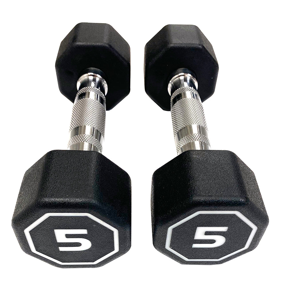 HAOYYE Premium Octagonal Dumbbell Set of 2 with Hard Chrome Plated Handles Large Number Markings Durable Hex Weights for Strength Training Push Ups Home Gym Workouts and Full Body Fitness