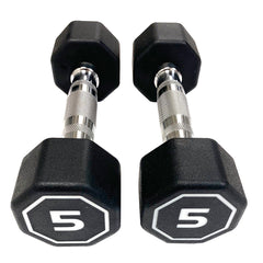 HAOYYE Premium Octagonal Dumbbell Set of 2 with Hard Chrome Plated Handles Large Number Markings Durable Hex Weights for Strength Training Push Ups Home Gym Workouts and Full Body Fitness
