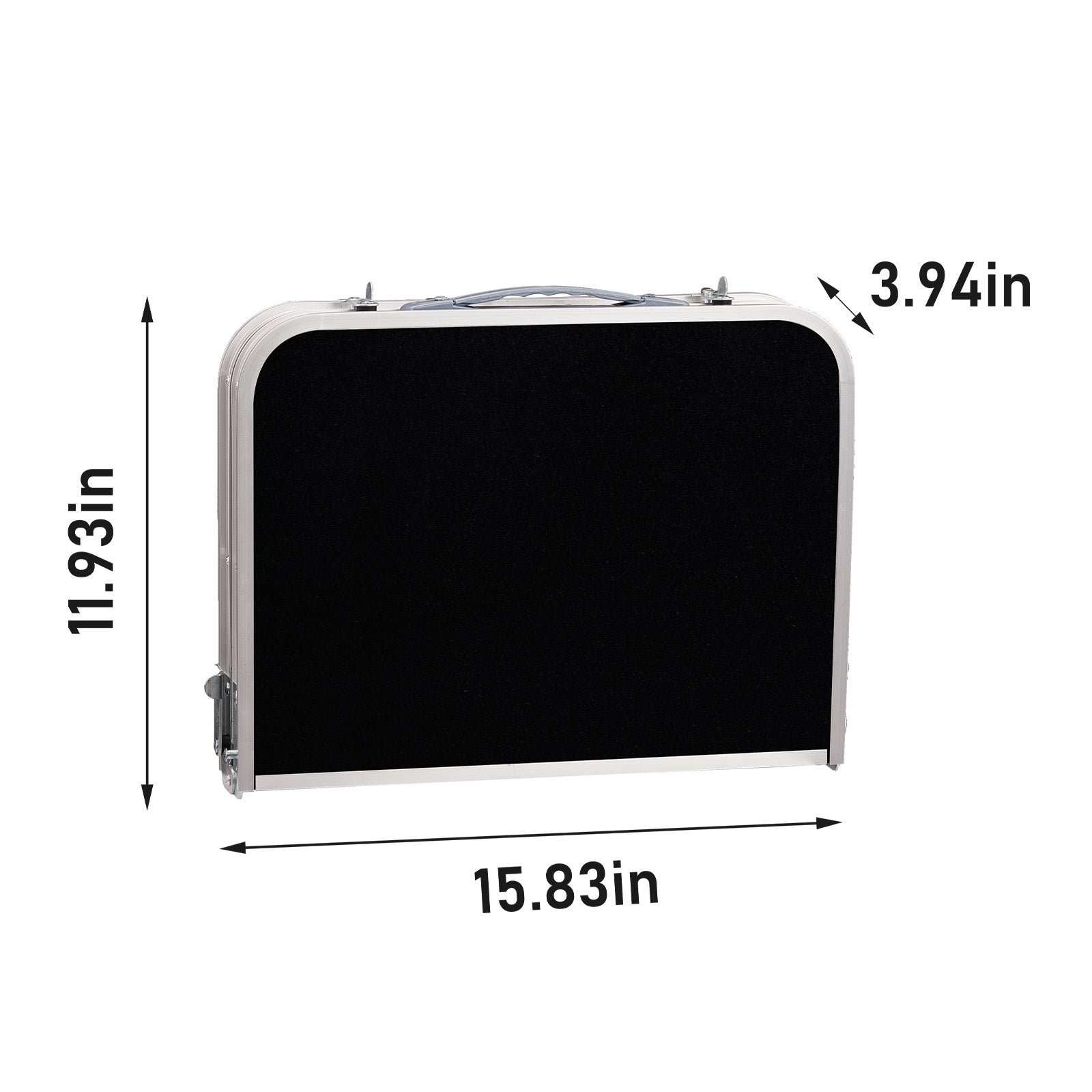 HAOYYE Black with 3 Adjustable Heights Outdoor Folding Camping Table, Portable Aluminum Foldable Patio Side Table, Lightweight and Durable Design with Carry Handle for Hiking, Picnic, BBQ, Beach, Indoor or Outdoor Use